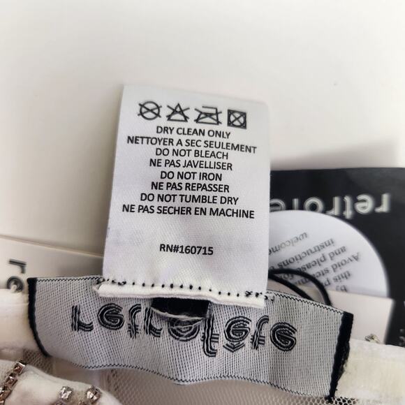 Retrofete Lex Top Strapless Corset Bustier White Rhinestone Small NWT Bridal - Picture 12 of 12